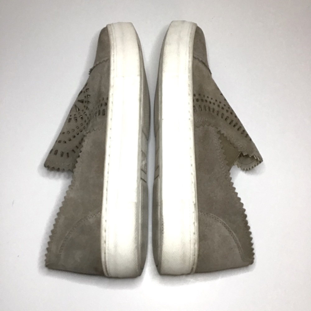 SEYCHELLES “BRIGHT” SUEDE CUTOUT SNEAKERS TAUPE  8 - Picture 5 of 7